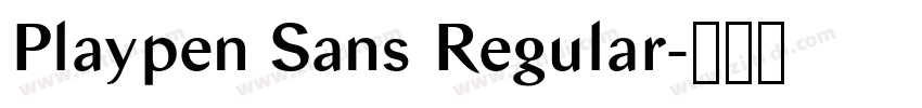 Playpen Sans Regular字体转换